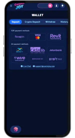 Deposit page showing welcome bonus details in GBP